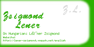 zsigmond lener business card